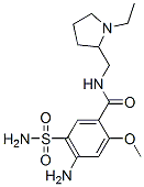 (+)-4-amino-5-(aminosulphonyl)-N-[(1-ethyl-2-pyrrolidinyl)methyl]-2-methoxybenzamide Struktur