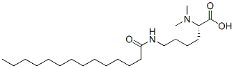 N2,N2-dimethyl-N6-(1-oxotetradecyl)-L-lysine Struktur