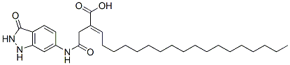 2-[2-[(2,3-dihydro-3-oxo-1H-indazol-6-yl)amino]-2-oxoethyl]icosenoic acid Struktur