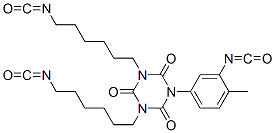 1,3-bis(6-isocyanatohexyl)-5-(3-isocyanato-p-tolyl)-1,3,5-triazine-2,4,6-(1H,3H,5H)-trione Struktur