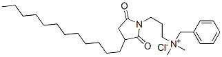 [benzyldimethyl[3-[3-(dodecyl)-2,5-dioxopyrrolidine-1-yl]propyl]ammonium] chloride Struktur