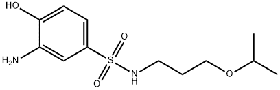 3-amino-4-hydroxy-N-[3-(1-methylethoxy)propyl]benzenesulphonamide Struktur