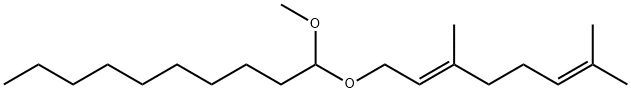 (E)-1-[(3,7-dimethyl-2,6-octadienyl)oxy]-1-methoxy,(E) Struktur