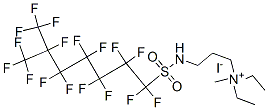 diethyl[3-[[(heptadecafluoroisooctyl)sulphonyl]amino]propyl]methylammonium iodide Struktur