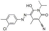 3-Pyridinecarbonitrile,  5-[2-(3-chloro-4-methylphenyl)diazenyl]-1,2-dihydro-6-hydroxy-4-methyl-1-(1-methylethyl)-2-oxo- Struktur