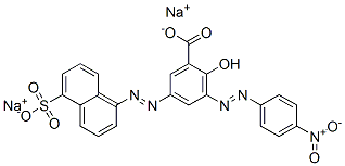 3-[(4-nitrophenyl)azo]-5-[(5-sulpho-1-naphthyl)azo]salicylic acid, sodium salt Struktur