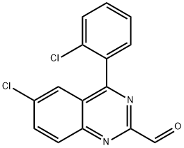 6-CHLORO-4-(2-CHLOROPHENYL)QUINAZOLINE-2-CARBALDEHYDE Struktur