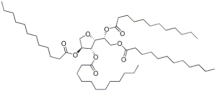 Sorbitan, tetradodecanoate Struktur