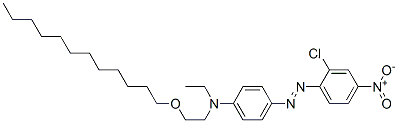 4-[(2-chloro-4-nitrophenyl)azo]-N-[2-(dodecyloxy)ethyl]-N-ethyl-aniline Struktur