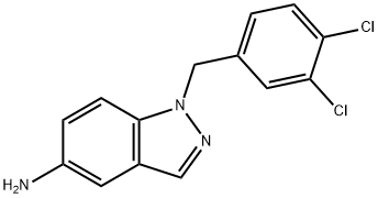 1H-Indazol-5-amine, 1-[(3,4-dichlorophenyl)methyl]- Struktur