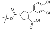 4-(3,4-DICHLORO-PHENYL)-PYRROLIDINE-1,3-DICARBOXYLIC ACID 1-TERT-BUTYL ESTER Struktur