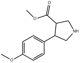 Trans-methyl 4-(4-methoxyphenyl)pyrrolidine-3-carboxylate Struktur