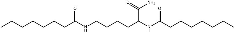 N,N'-[1-carbamoylpentane-1,5-diyl]bis(octanamide) Struktur