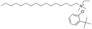 ethylhexadecyldimethylammonium 2-tert-butylphenolate  Struktur