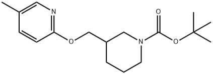 3-(5-Methyl-pyridin-2-yloxyMethyl)-piperidine-1-carboxylic acid tert-butyl ester, 98+% C17H26N2O3, MW: 306.40 Struktur