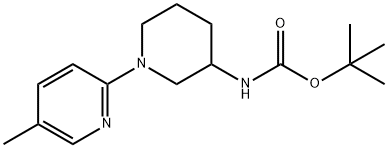 (5'-Methyl-3,4,5,6-tetrahydro-2H-[1,2']bipyridinyl-3-yl)-carbaMic acid tert-butyl ester, 98+% C16H25N3O2, MW: 291.39 Struktur