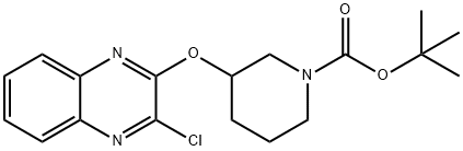 3-(3-Chloro-quinoxalin-2-yloxy)-piperidine-1-carboxylic acid tert-butyl ester, 98+% C18H22ClN3O3, MW: 363.84 Struktur