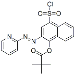 4-(chlorosulphonyl)-2-(2-pyridylazo)-1-naphthyl pivalate Struktur