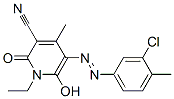 3-Pyridinecarbonitrile,  5-[2-(3-chloro-4-methylphenyl)diazenyl]-1-ethyl-1,2-dihydro-6-hydroxy-4-methyl-2-oxo- Struktur