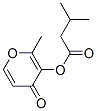 2-methyl-4-oxo-4H-pyran-3-yl isovalerate Struktur