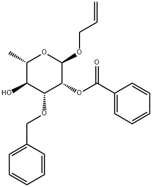 Allyl 2-O-benzoyl-3-O-benzyl-a-L-rhamnopyranoside Struktur