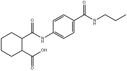 2-({4-[(PROPYLAMINO)CARBONYL]ANILINO}CARBONYL)-CYCLOHEXANECARBOXYLIC ACID Struktur