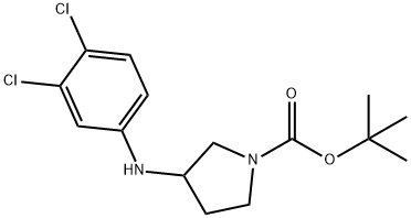 1-BOC-3-[(3,4-DICHLOROPHENYL)AMINO]-PYRROLIDINE Struktur