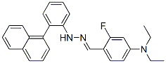 4-(diethylamino)-2-fluorobenzaldehyde 2-naphthylphenylhydrazone Struktur