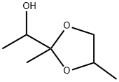 alpha-2,4-trimethyl-1,3-dioxolane-2-methanol Struktur