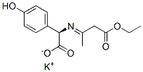 potassium (R)-[(3-ethoxy-1-methyl-3-oxopropylidene)amino](4-hydroxyphenyl)acetate Struktur