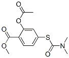 methyl 4-[[(dimethylamino)carbonyl]thio]-o-acetylsalicylate Struktur