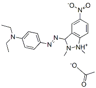 3-[[4-(diethylamino)phenyl]azo]-1,2-dimethyl-5-nitro-1H-indazolium acetate  Struktur