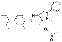 3-[[4-(diethylamino)-o-tolyl]azo]-1,2-dimethyl-5-phenyl-1H-pyrazolium acetate Struktur