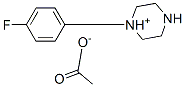 1-(p-fluorophenyl)piperazinium acetate Struktur