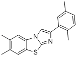 6,7-DIMETHYL-2-(2,5-DIMETHYLPHENYL)IMIDAZO[2,1-B]BENZOTHIAZOLE Struktur