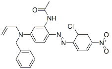 N-[2-[(2-chloro-4-nitrophenyl)azo]-5-[(phenylmethyl)allylamino]phenyl]acetamide  Struktur