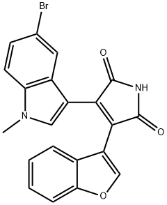 3-(5-BroMo-1-Methyl-1H-indol-3-yl)-4-(benzofuran-3-yl)pyrrole-2,5-dione Struktur