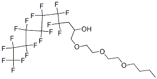 1-[2-(2-butoxyethoxy)ethoxy]-4,4,5,5,6,6,7,7,8,8,9,9,10,10,11,11,11-heptadecafluoroundecan-2-ol Struktur