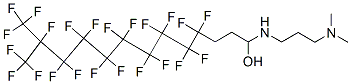 1-[[3-(dimethylamino)propyl]amino]-4,4,5,5,6,6,7,7,8,8,9,9,10,10,11,11,12,13,13,13-icosafluoro-12-(trifluoromethyl)tridecan-1-ol Struktur