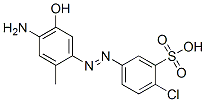 5-[(4-amino-5-hydroxy-o-tolyl)azo]-2-chlorobenzenesulphonic acid Struktur