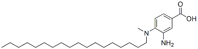 4-(N-methyl-N-octadecylamino)-3-aminobenzoic acid Struktur