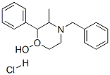 3-methyl-2-phenyl-4-(phenylmethyl)morpholin-1-ol hydrochloride Struktur