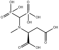 N-[bis(phosphono)methyl]-N-methyl-L-aspartic acid Struktur