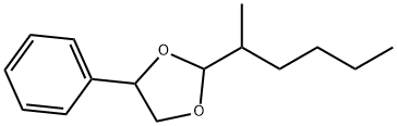 2-(1-methylpentyl)-4-phenyl-1,3-dioxolane Struktur