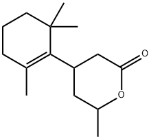 tetrahydro-6-methyl-4-(2,6,6-trimethyl-1-cyclohexen-1-yl)-2H-pyran-2-one Struktur