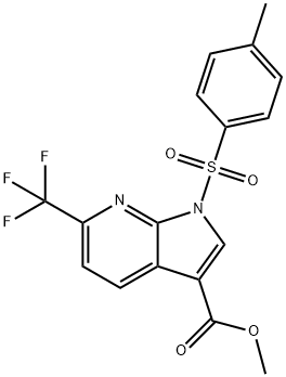 METHYL 6-(TRIFLUOROMETHYL)-1-TOSYL-1H-PYRROLO-[2,3-B]PYRIDINE-3-CARBOXYLATE Struktur