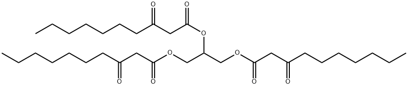 1,2,3-propanetriyl tris(3-oxodecanoate) Struktur