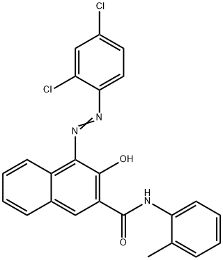 4-[(2,4-dichlorophenyl)azo]-3-hydroxy-N-(2-methylphenyl)naphthalene-2-carboxamide Struktur