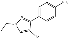 4-(4-broMo-1-ethyl-1H-pyrazol-3-yl)aniline Struktur