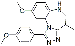 4H-[1,2,4]Triazolo[4,3-a][1,5]benzodiazepine,  5,6-dihydro-9-methoxy-1-(4-methoxyphenyl)-4-methyl- Struktur